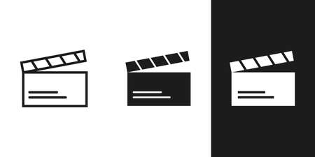 Video icon. cinema video clapper icon. Vector illustrationのイラスト素材