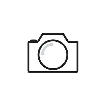 Flat camera photography icon vector. Vector illustrationのイラスト素材