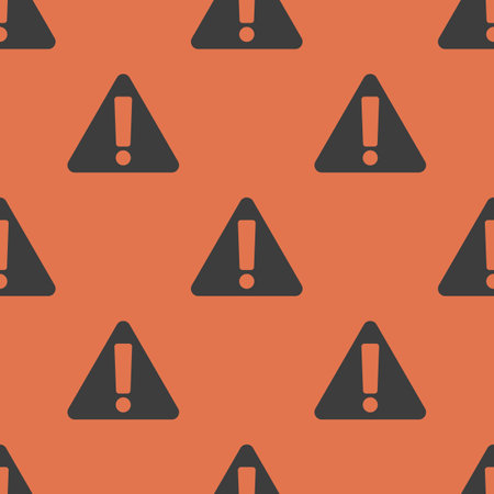 Simple flat exclamation warring mark vector icon seamless. Vector illustrationのイラスト素材
