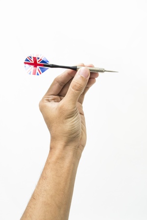 throwing the dartの写真素材