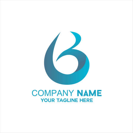 letter B unique logo vectorのイラスト素材