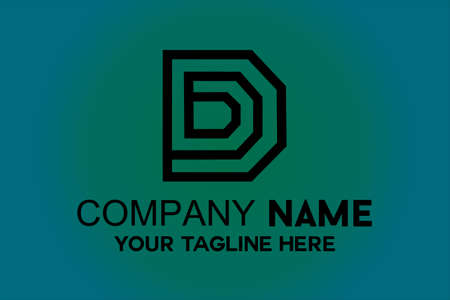 letter D outline logoのイラスト素材