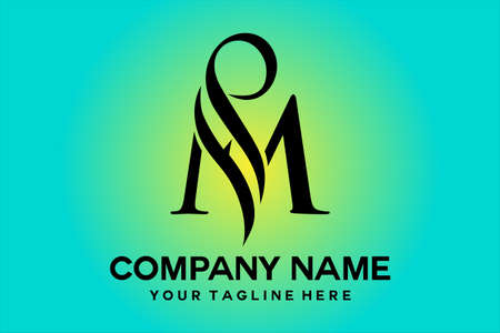 letter MH logo vectorのイラスト素材