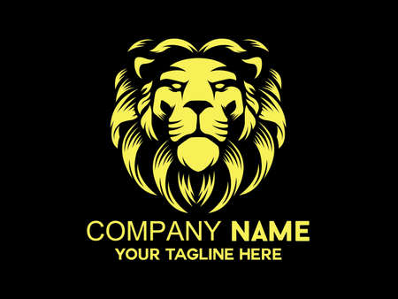 lion head logo is dashing and fierceのイラスト素材