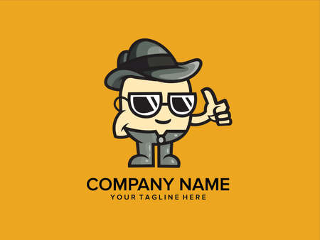potato food cartoon logo with cool clothesのイラスト素材