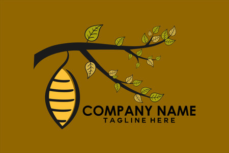 beehive attached to a treeのイラスト素材