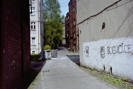 Graffiti in slums.の写真素材