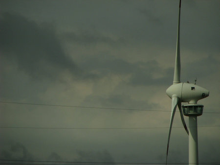 Modern wind-turbine in Austria countryside