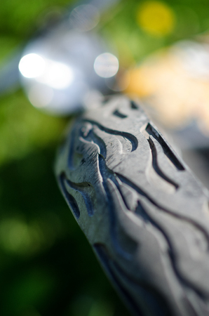 Color shot of a bike tire detail with dofの写真素材
