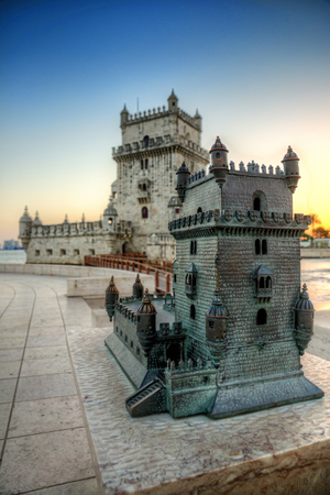 Lisbon Tower Belem High dynamic rangeのeditorial素材