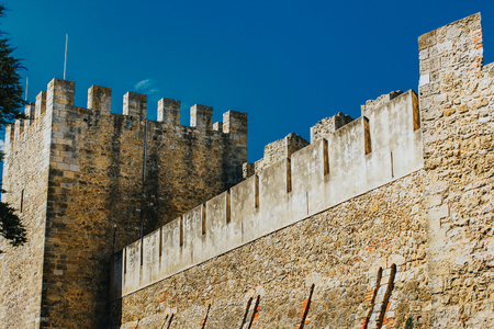 Fortress of Saint George view Lisbon  Portugal (Castelo de Sao Jorge)のeditorial素材