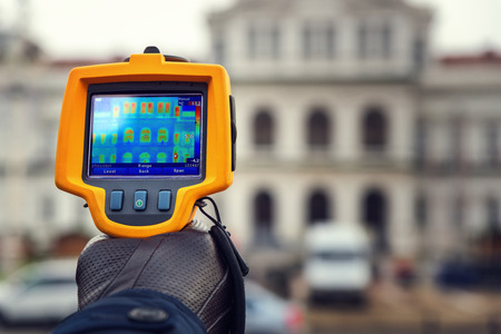 Heat Loss Inspection Infrared Thermal Cameraの写真素材