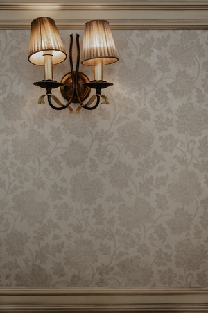 Empty interior room with an old wall rustic pattern and light