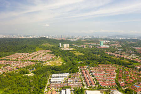 Aerial View of Puchong city landscape, Malaysiaの写真素材