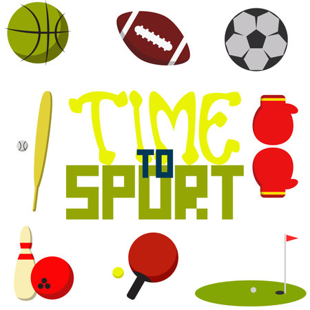 illustrator vector graphic of icon set time to sport nice for your healthのイラスト素材