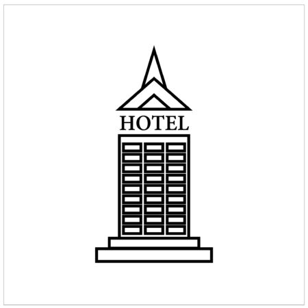 Hotel Line Iconのイラスト素材