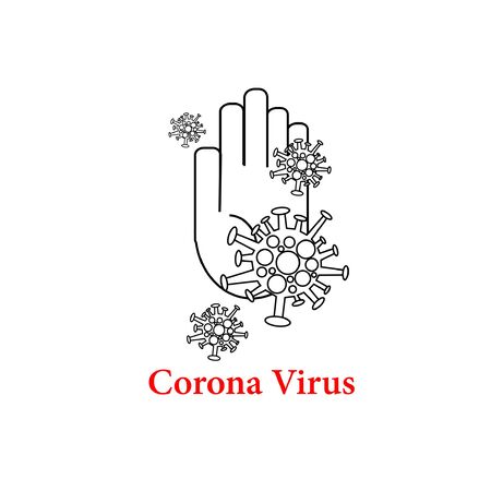 Stop Corona Virusのイラスト素材