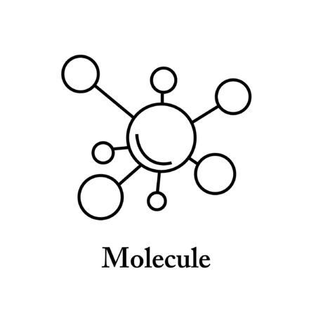 molecule line iconのイラスト素材