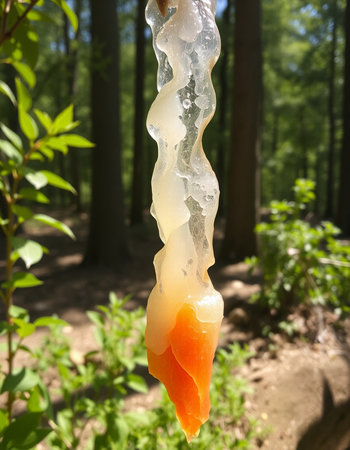 Frozen icicle in the forest. Frozen icicle in the forestの写真素材