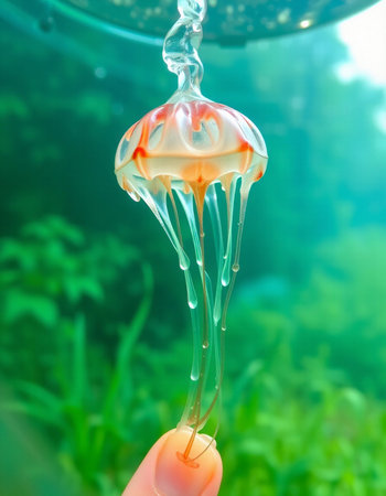 Jellyfish in the aquarium. Underwater world of marine life.の写真素材