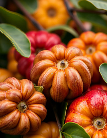 Pumpkin fruit in the market. Autumn harvest. Close up.