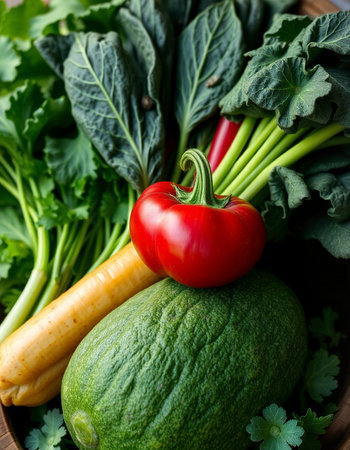 Vegetables on a wooden background. Selective focus. nature.の写真素材
