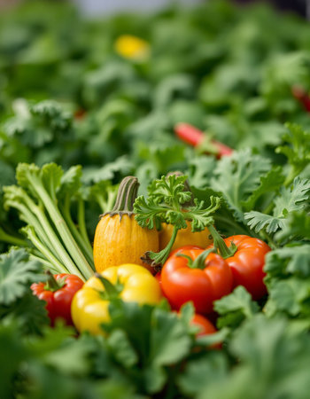 Vegetables in the vegetable garden. Selective focus. nature.の写真素材