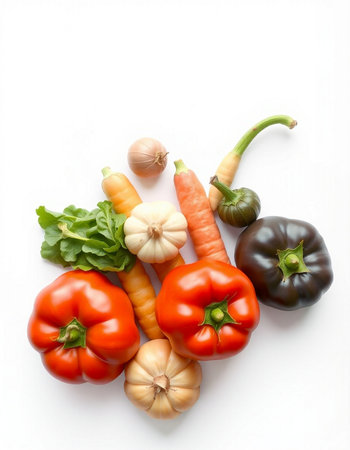 Fresh vegetables on a white background. Vegetables on a white background.の写真素材
