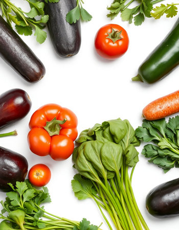 collection of various fresh vegetables on white background. each one is shot separatelyの写真素材