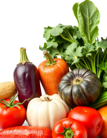 Vegetables isolated on white background. Healthy food. Fresh vegetables.の写真素材