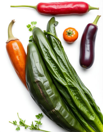Fresh vegetables on a white background. Vegetables on a white background.の写真素材