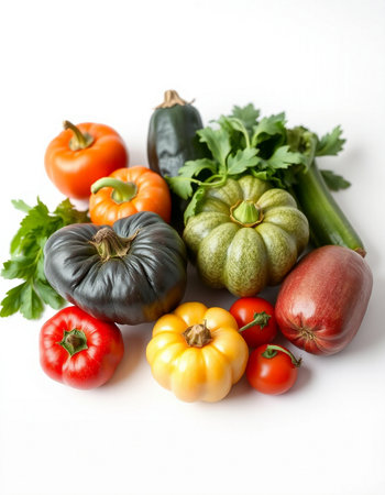 Fresh vegetables on a white background. Vegetables on white background.の写真素材