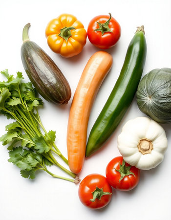 Vegetables on a white background. Vegetables on a white background.の写真素材