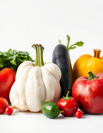 Fresh vegetables on a white background. Vegetables on a white background.の写真素材