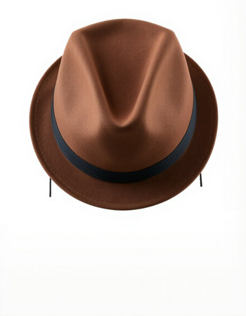 Brown hat isolated on a white background. 3d render image.の写真素材