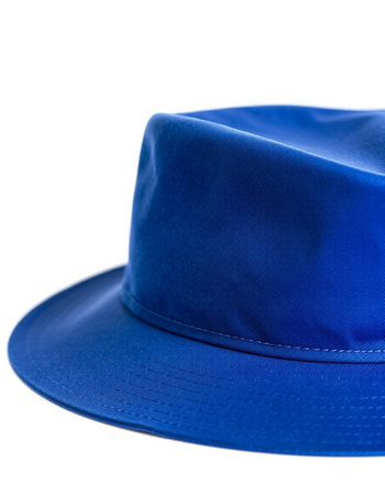 Blue hat isolated on white background. Clipping path included for easy extraction.の写真素材