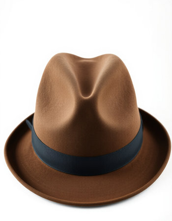Brown hat isolated on a white background. 3d render image.の写真素材