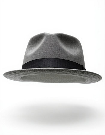 Black hat isolated on a white background. 3d render image.の写真素材