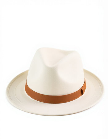 White hat isolated on a white background. Clipping path included.の写真素材