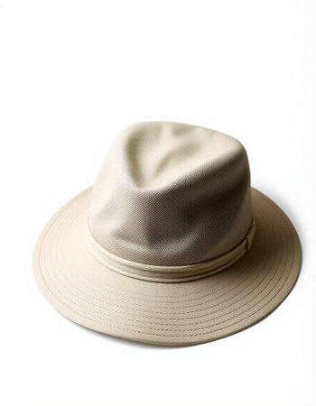 Beach hat isolated on a white background, with clipping path.の写真素材
