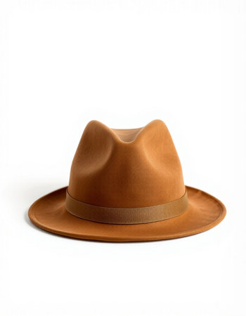 Brown cowboy hat isolated on white background. Clipping path included.の写真素材