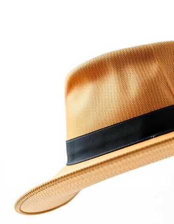 Straw hat isolated on white background. Clipping path included.の写真素材