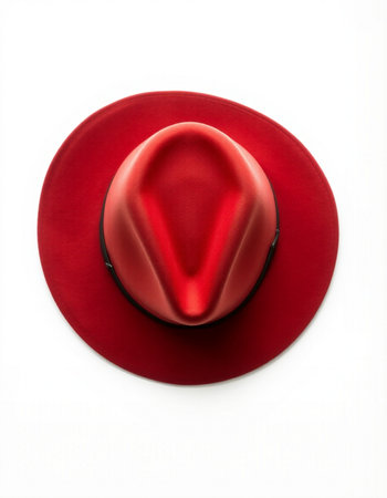 Red hat isolated on a white background. 3d render illustration.の写真素材