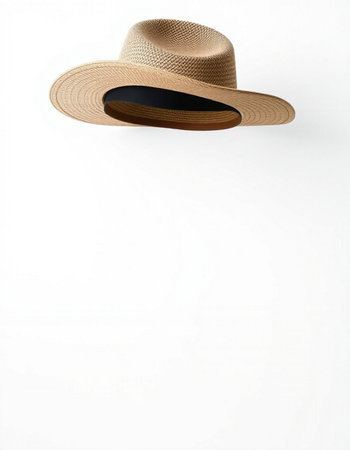 Summer hat isolated on white background with copy space for your text.の写真素材