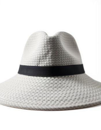 Women's hat on a white background. Close-up. Isolateの写真素材