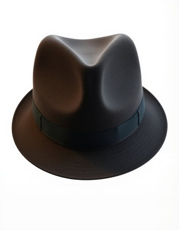Black hat isolated on a white background. Clipping path included.の写真素材