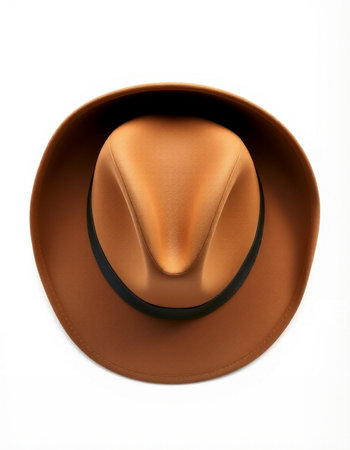Brown hat isolated on a white background. 3d render image.の写真素材