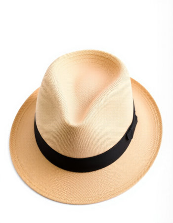 Beach hat isolated on white background. Clipping path included.の写真素材