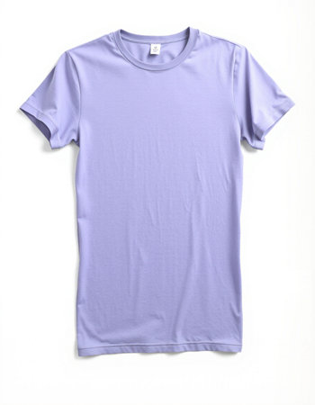 Purple t-shirt isolated on white background with clipping path.の写真素材