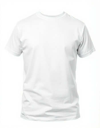 White t-shirt isolated on a white background. 3d rendering